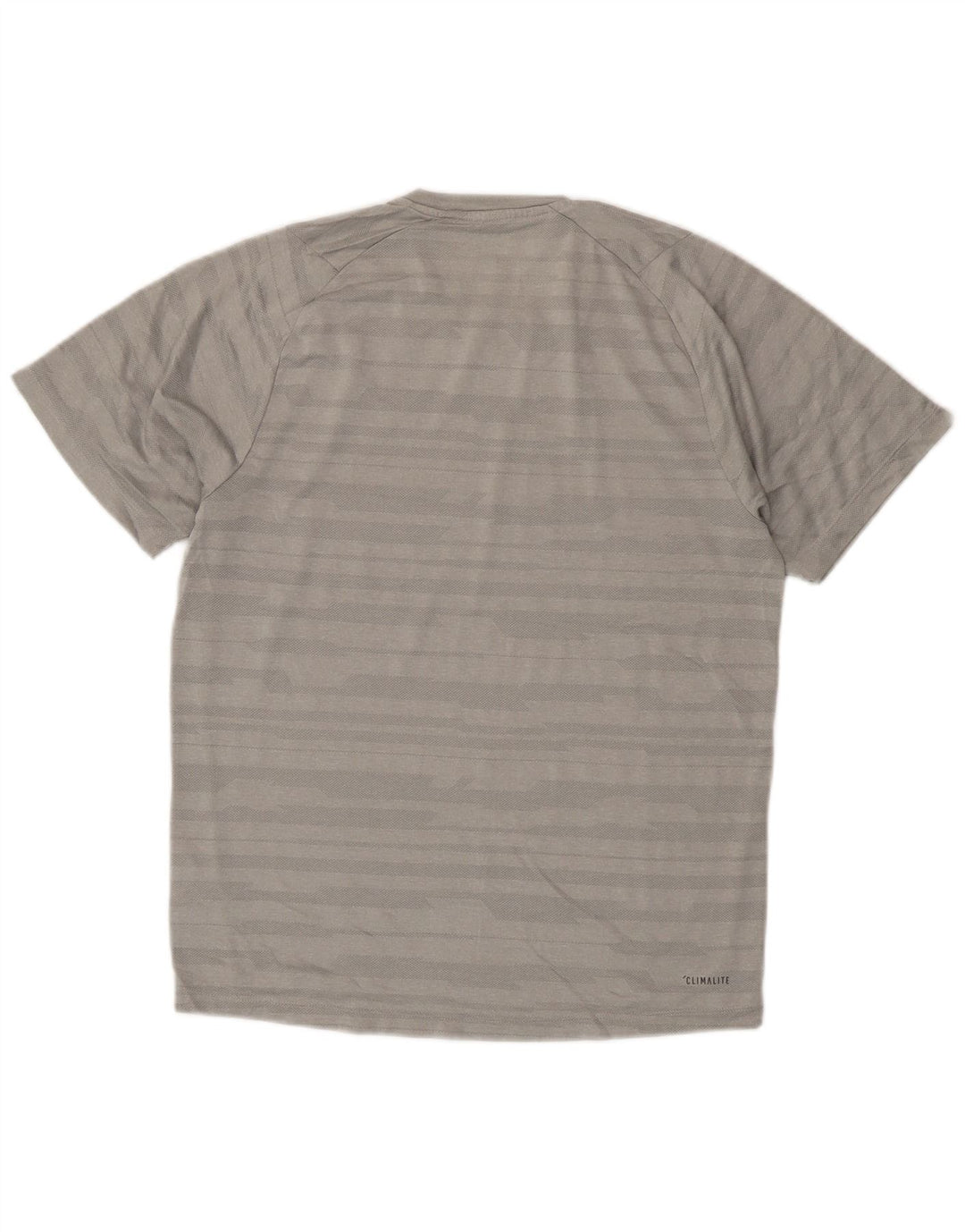 T-shirt Adidas Climalite da uomo, piccola, in poliestere a righe grigie