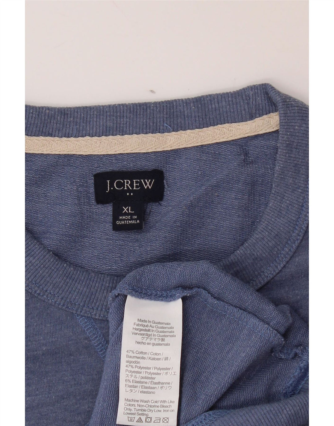 J. CREW Felpa da uomo Maglione XL Blu Cotone