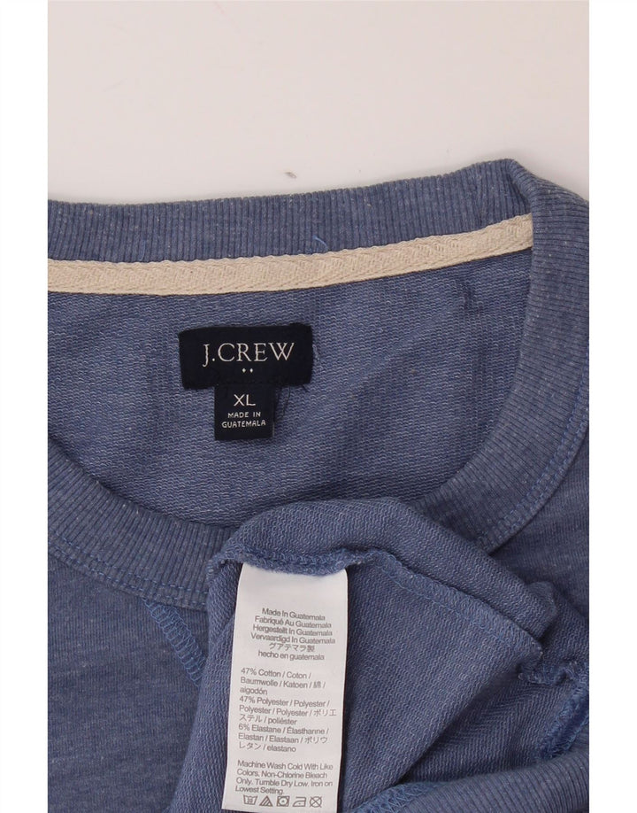 J. CREW Felpa da uomo Maglione XL Blu Cotone
