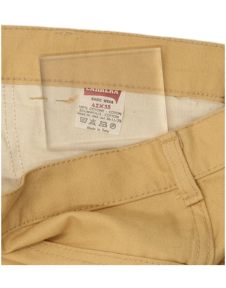 Pantaloni casual dritti da uomo CARRERA W42 L35 cotone giallo
