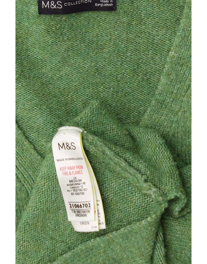 Maglione oversize con scollo a V da donna Marks & Spencer UK 14 Verde medio