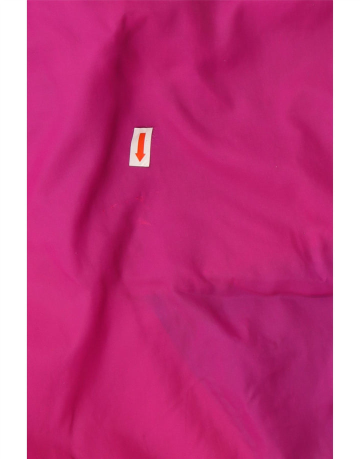 ETIREL Impermeabile oversize con cappuccio da donna UK 14 Rosa medio floreale anni '80