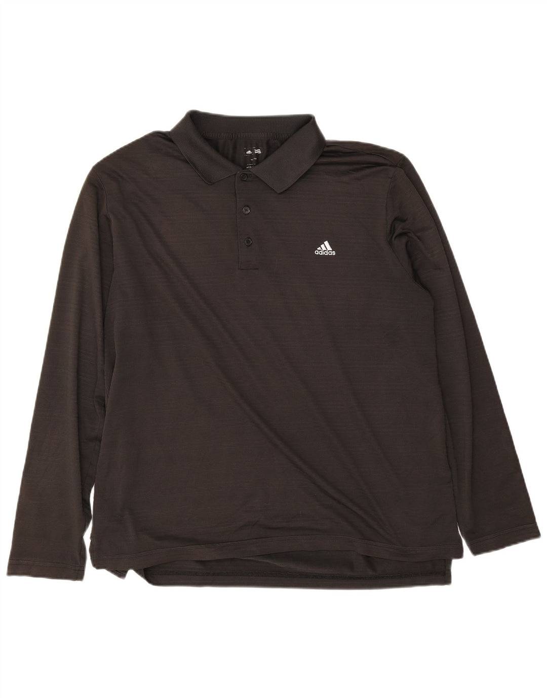 Polo Adidas da uomo a maniche lunghe XL nera in poliestere