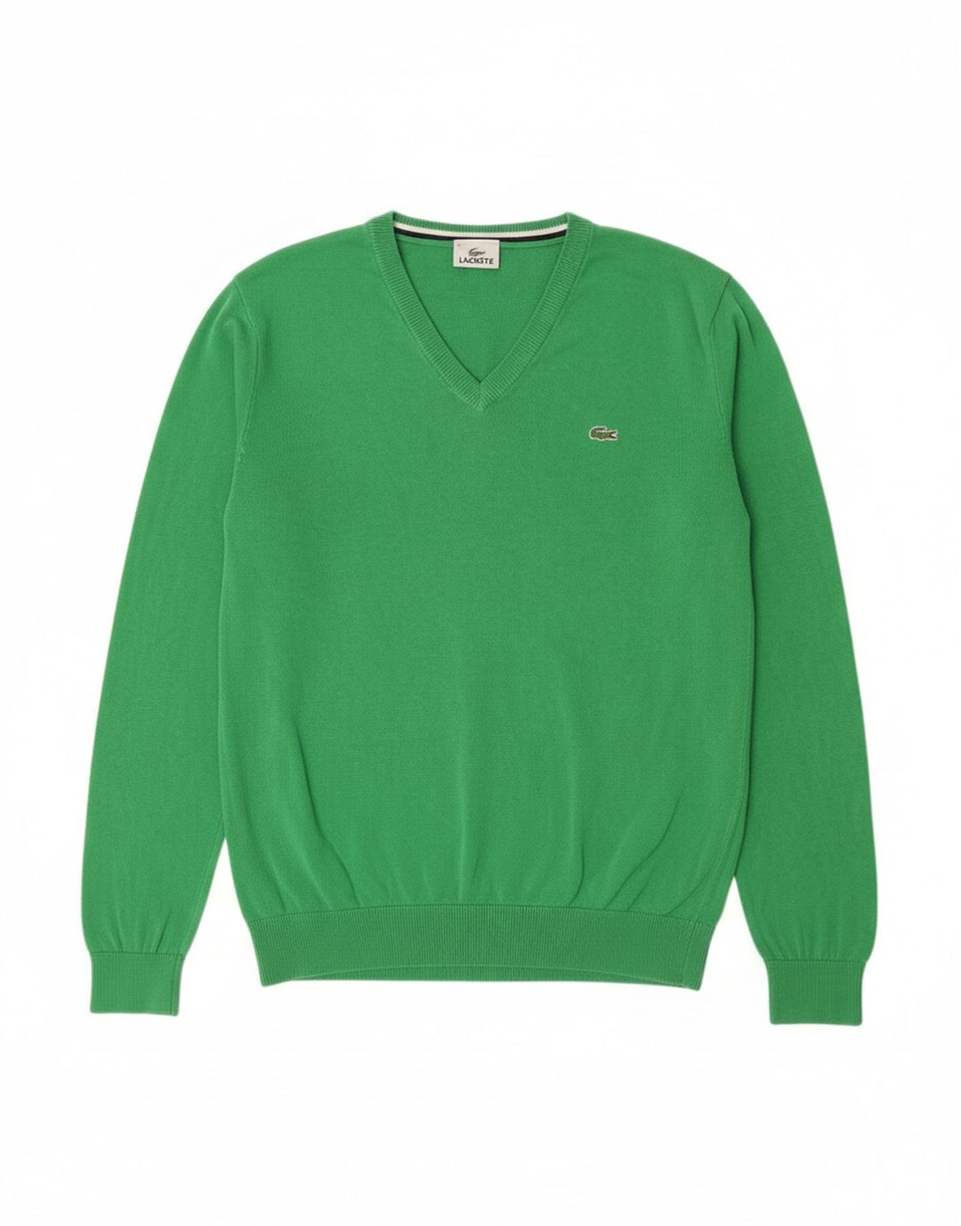 Maglione maglione con scollo a V da uomo Lacoste taglia 4 verde medio