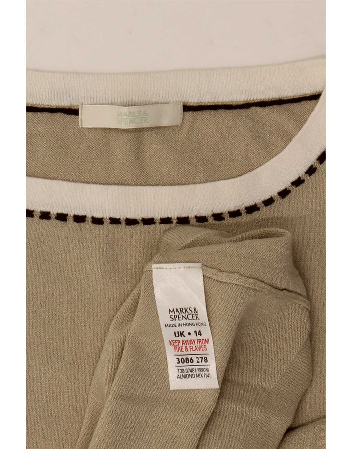 Canotta da donna Marks & Spencer UK 14 Viscosa beige medio