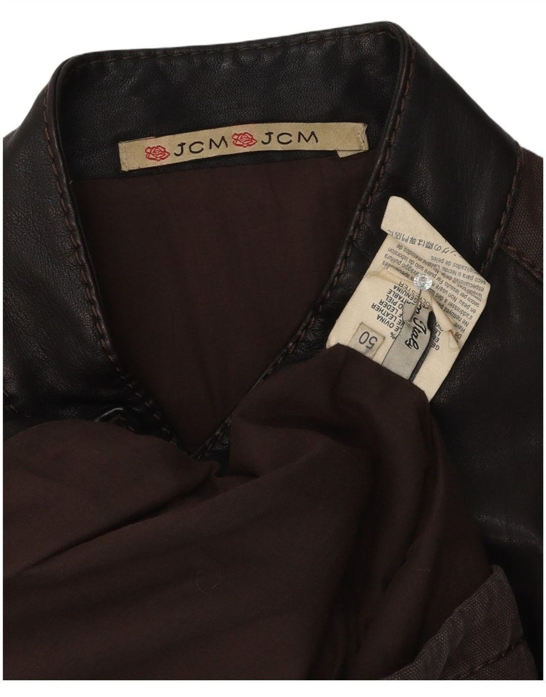 Giacca in pelle da uomo Jey Coleman IT 50 Large in pelle marrone