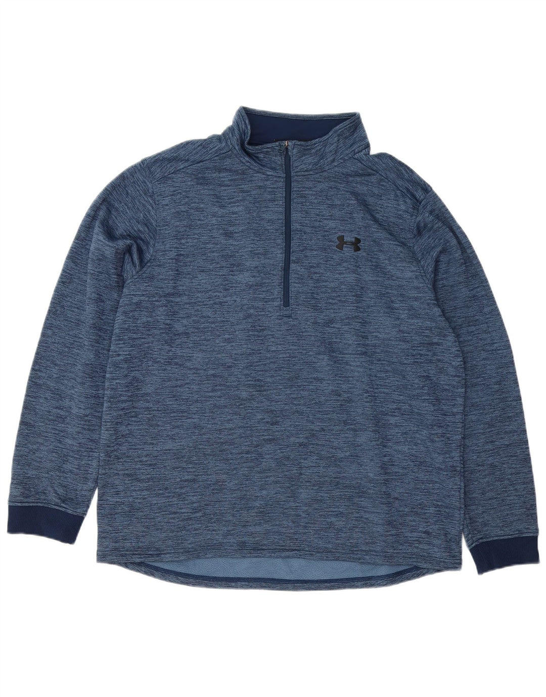 Under Armour Uomo Cold Gear Pullover Tuta Top XL Blu Navy screziato
