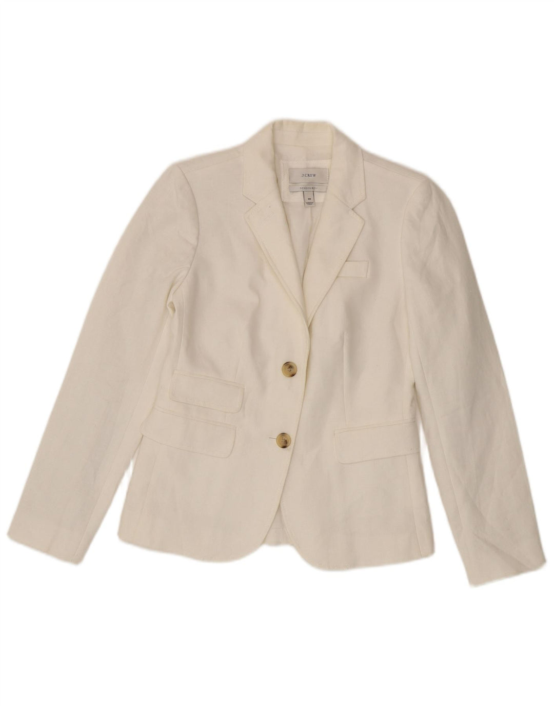 Giacca blazer a 2 bottoni da donna J. Crew US 00 2XS Lino bianco
