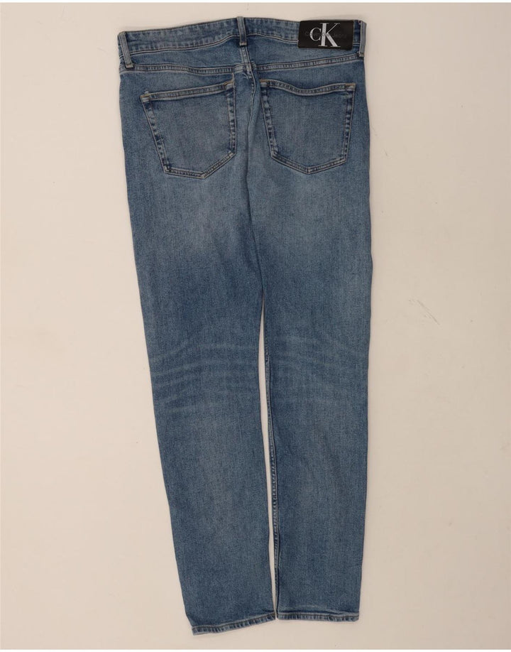 Jeans slim da uomo Calvin Klein W31 L32 cotone blu