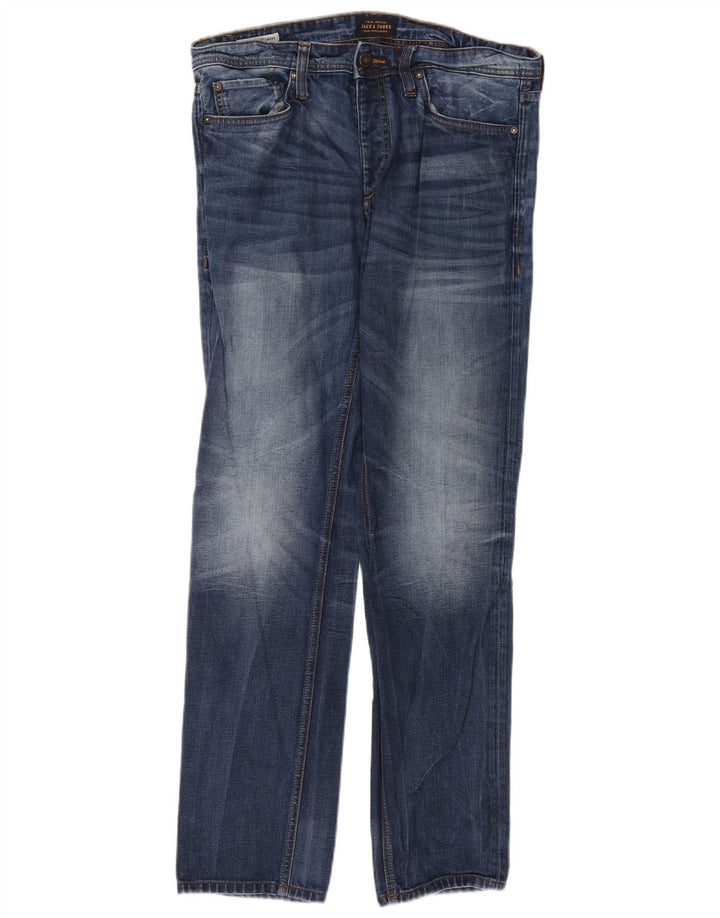 Jeans dritti Mike da uomo Jack & Jones W34 L34 cotone blu