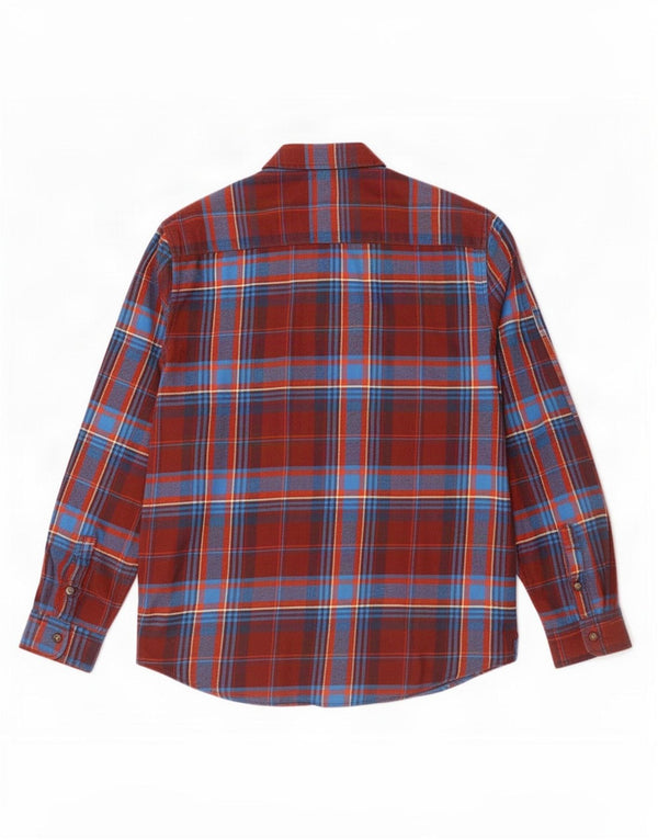 Camicia da uomo slim in flanella Wrangler XL in cotone scozzese rosso