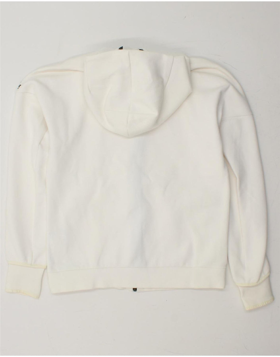 Maglione con cappuccio e zip grafica da uomo ADIDAS in cotone bianco medio