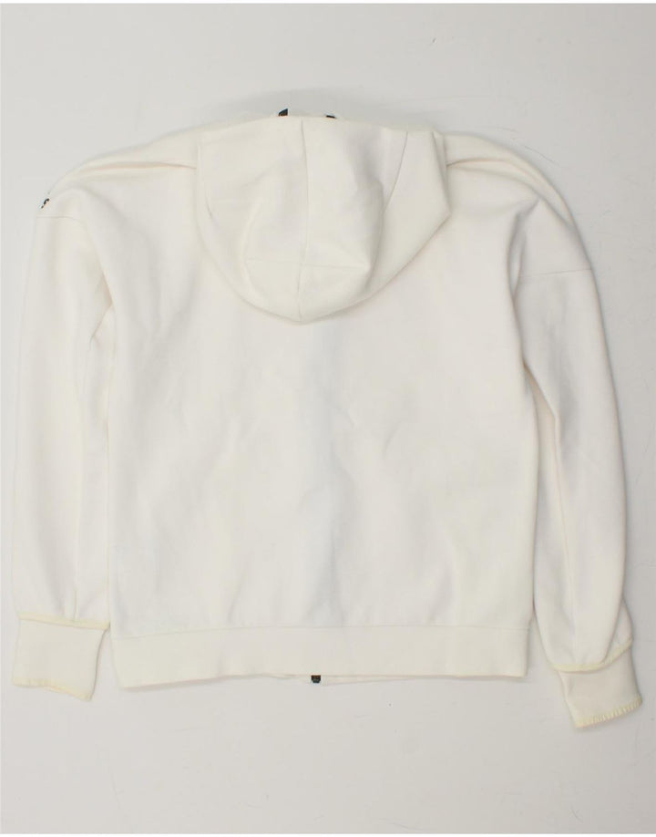 Maglione con cappuccio e zip grafica da uomo ADIDAS in cotone bianco medio