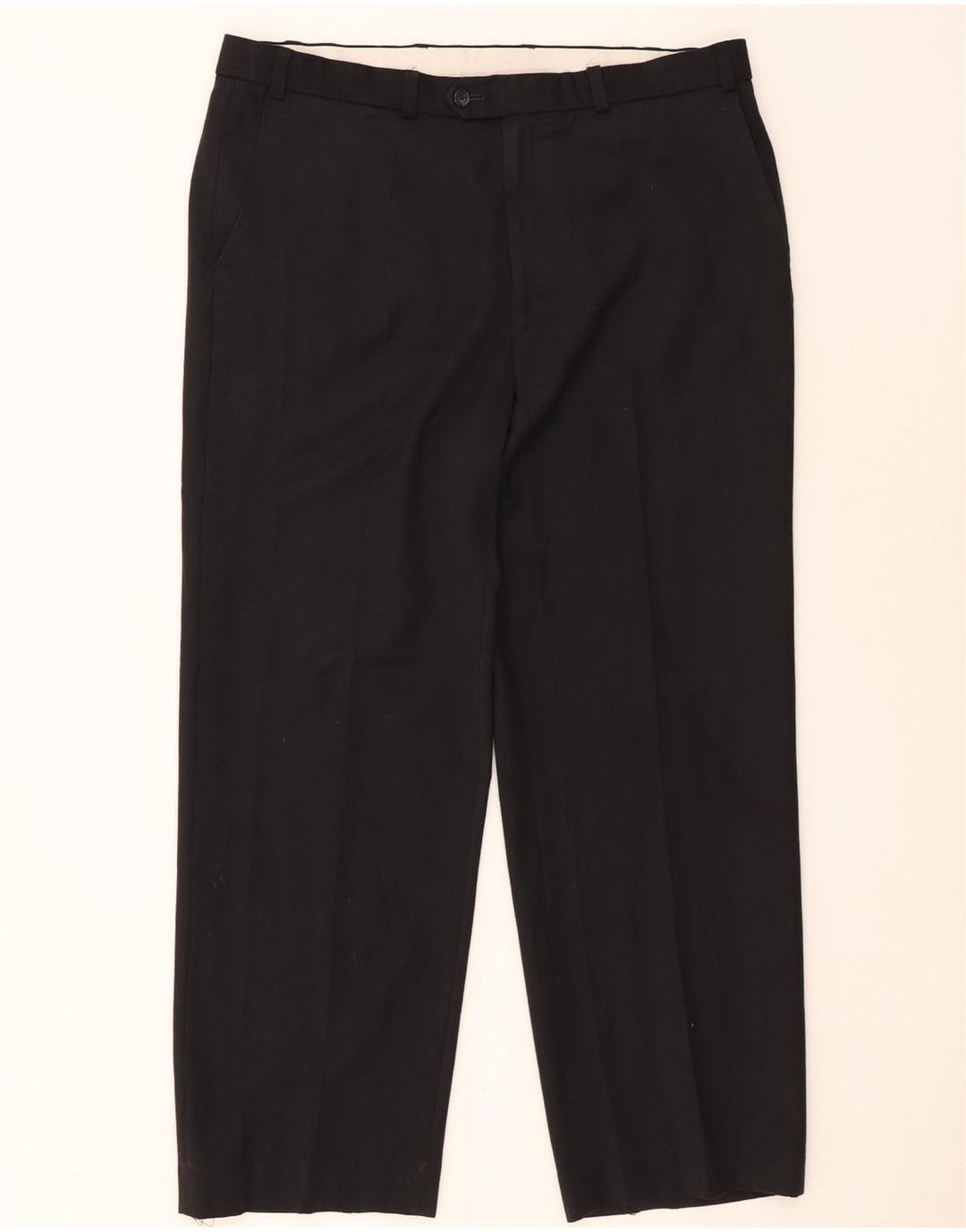 Pantaloni chino dritti da uomo Marks & Spencer W38 L29 poliestere nero