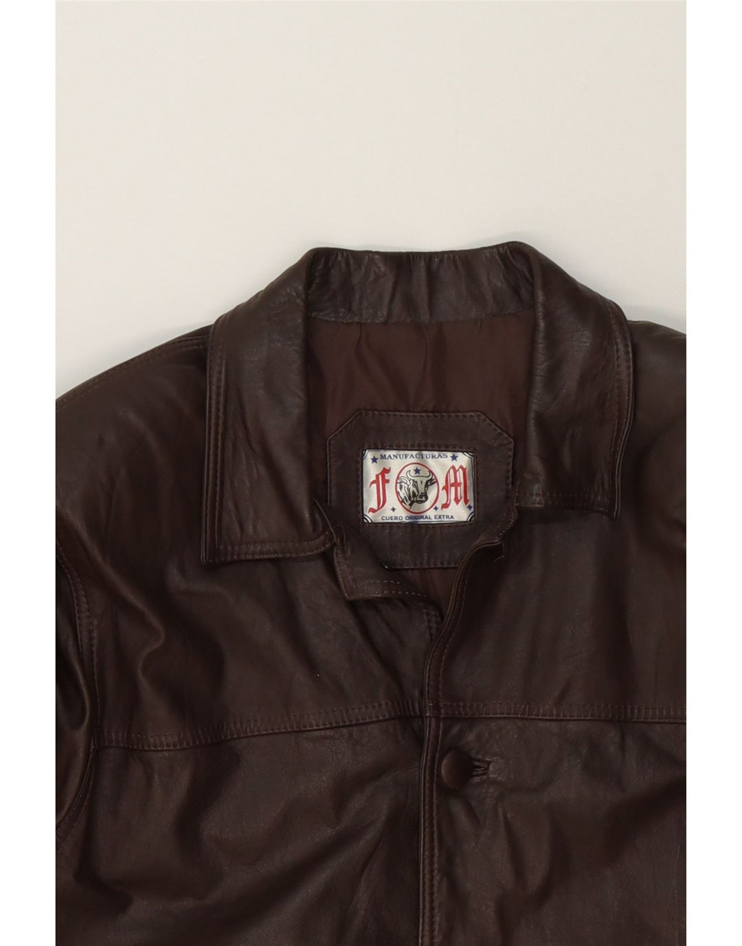 VINTAGE Mens Leather Jacket UK 40 Large Brown Leather Vintage Vintage and Second-Hand Vintage from Messina Hembry 