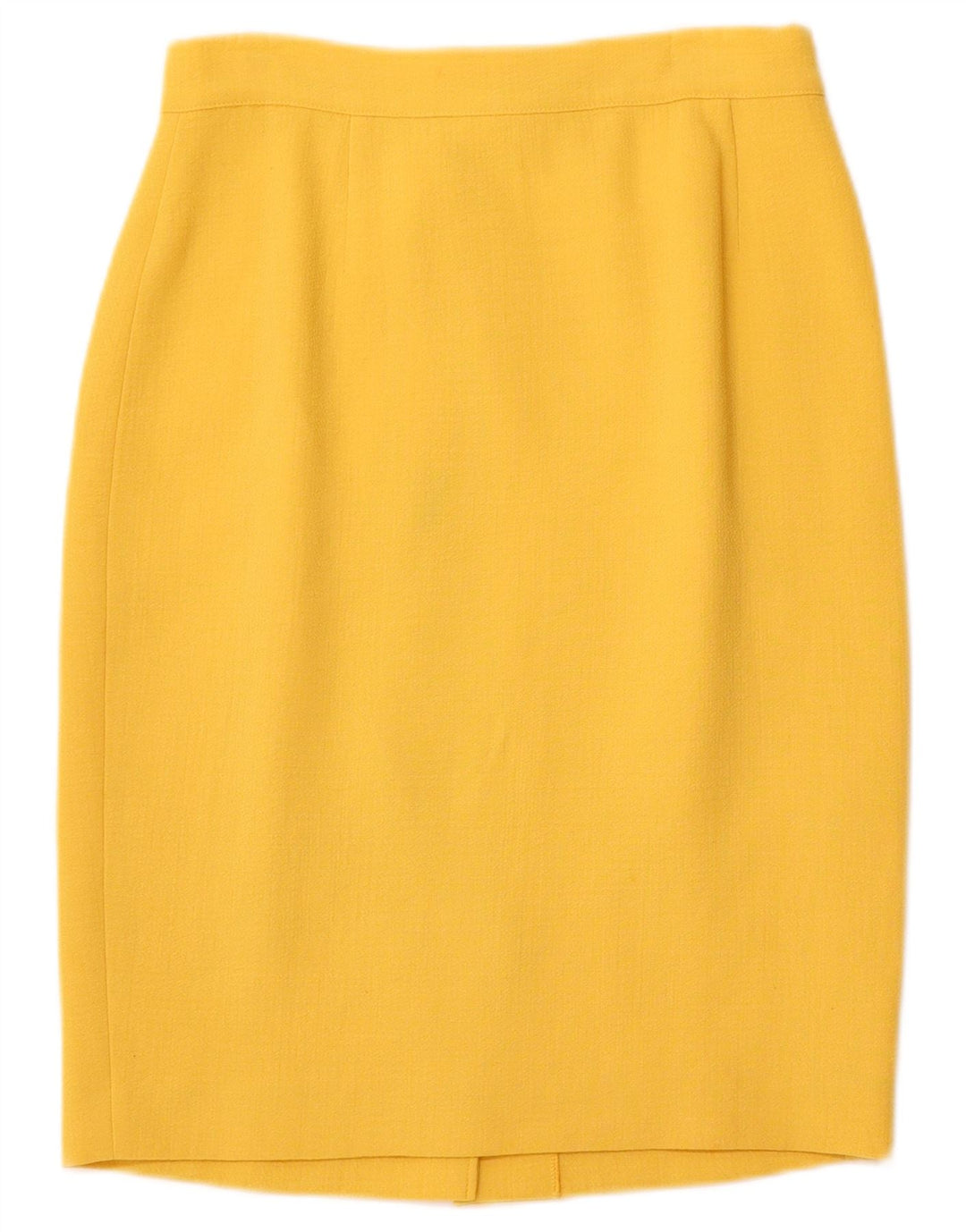 Set gonna da donna in 2 pezzi a 4 bottoni VINTAGE IT 44 medio W26 lana gialla