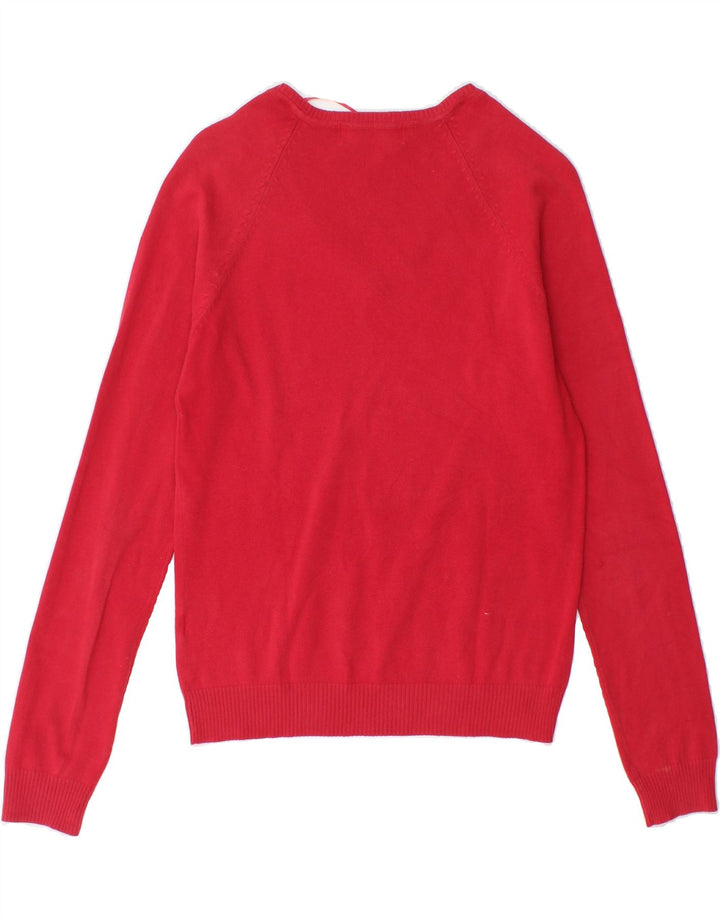 ZARA Womens V-Neck Jumper Sweater UK 14 Large Red Vintage Zara and Second-Hand Zara from Messina Hembry 