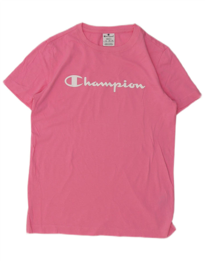 T-shirt grafica da uomo Champion Top piccola in cotone rosa