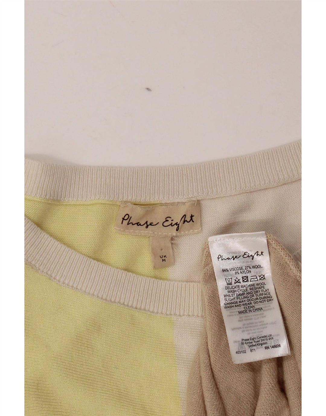 PHASE EIGHT Maglione da donna con scollo a barca UK 14 Medio multicolore