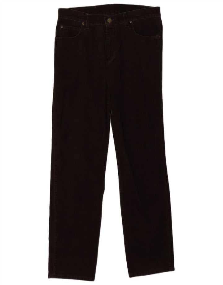 Pantaloni LEE da uomo in velluto a coste dritti Brooklyn W32 L32 in cotone marrone