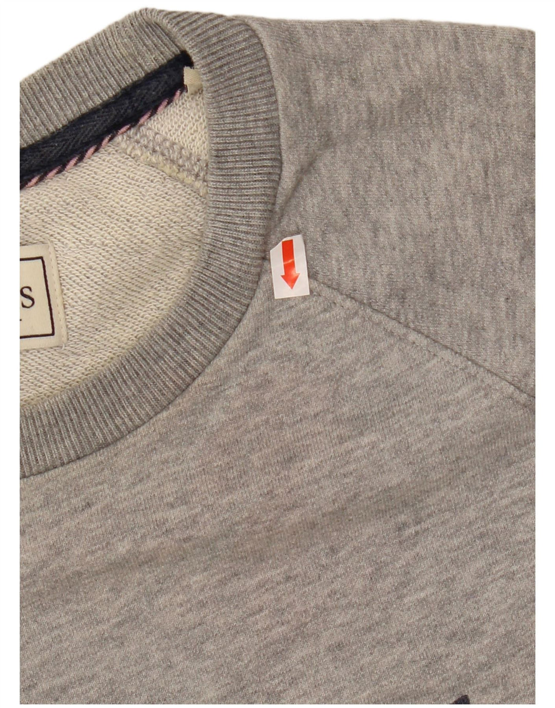 JACK WILLS Felpa grafica da uomo Maglione grande cotone grigio