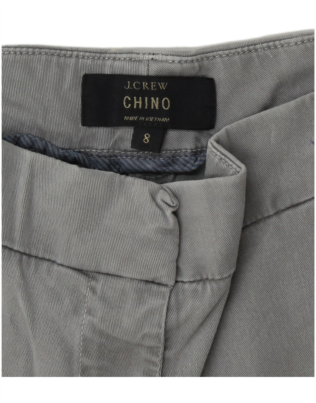 Pantaloncini chino da donna J. CREW US 8 medi W30 cotone grigio