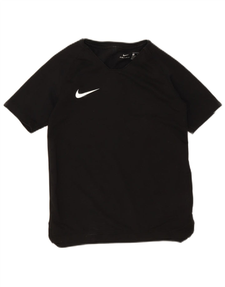 T-shirt Nike da bambino Dri Fit, 8-9 anni, piccola, in poliestere color block nero