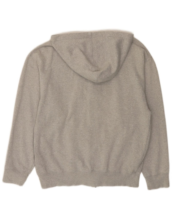 Maglione con cappuccio e zip grafica da uomo Hard Rock Cafe London, cotone grigio medio