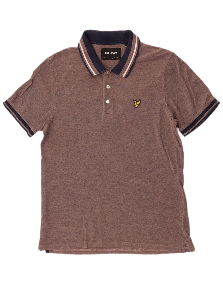 Polo da uomo Lyle & Scott grande in cotone marrone