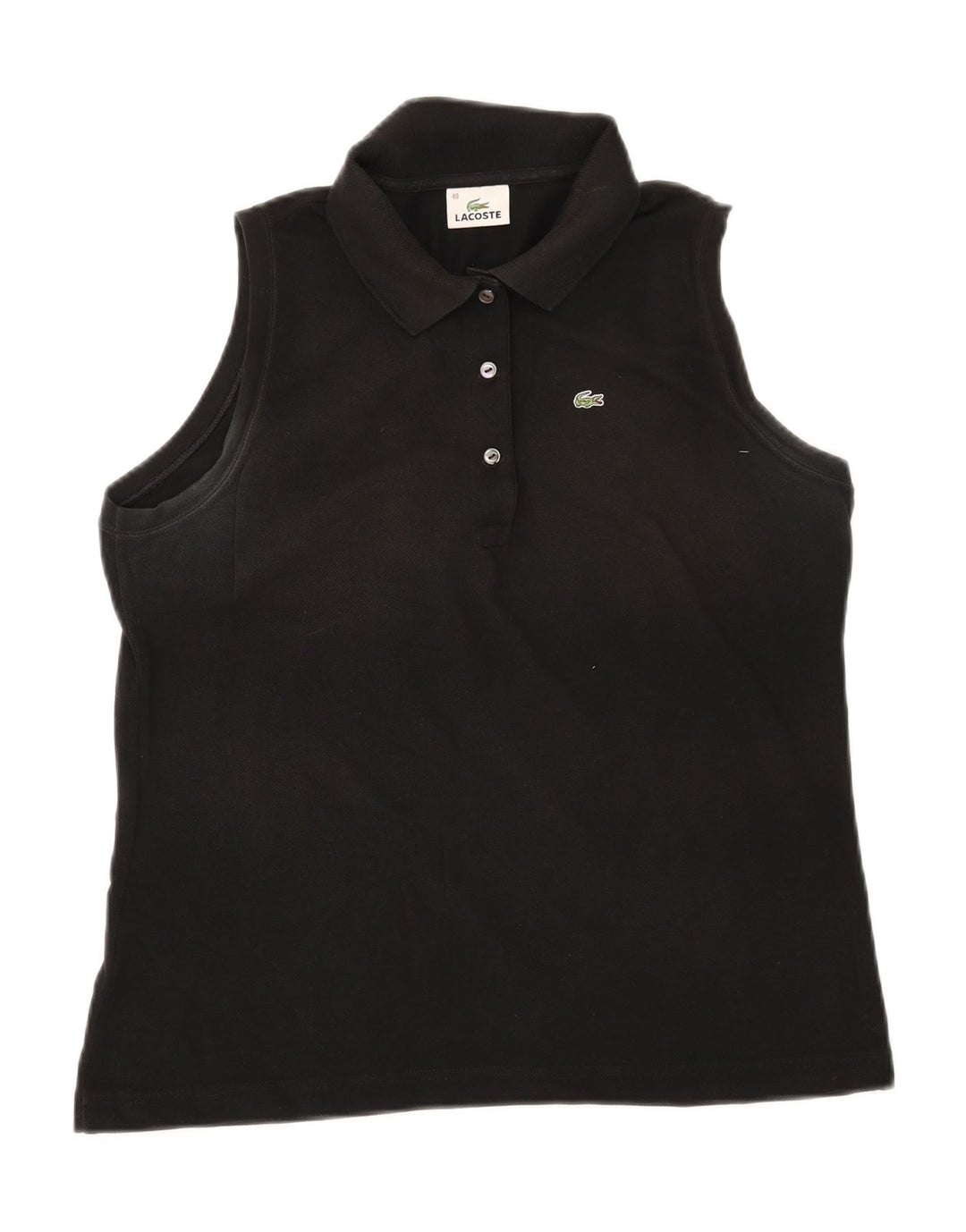Polo senza maniche da donna Lacoste taglia 48 XL Nera