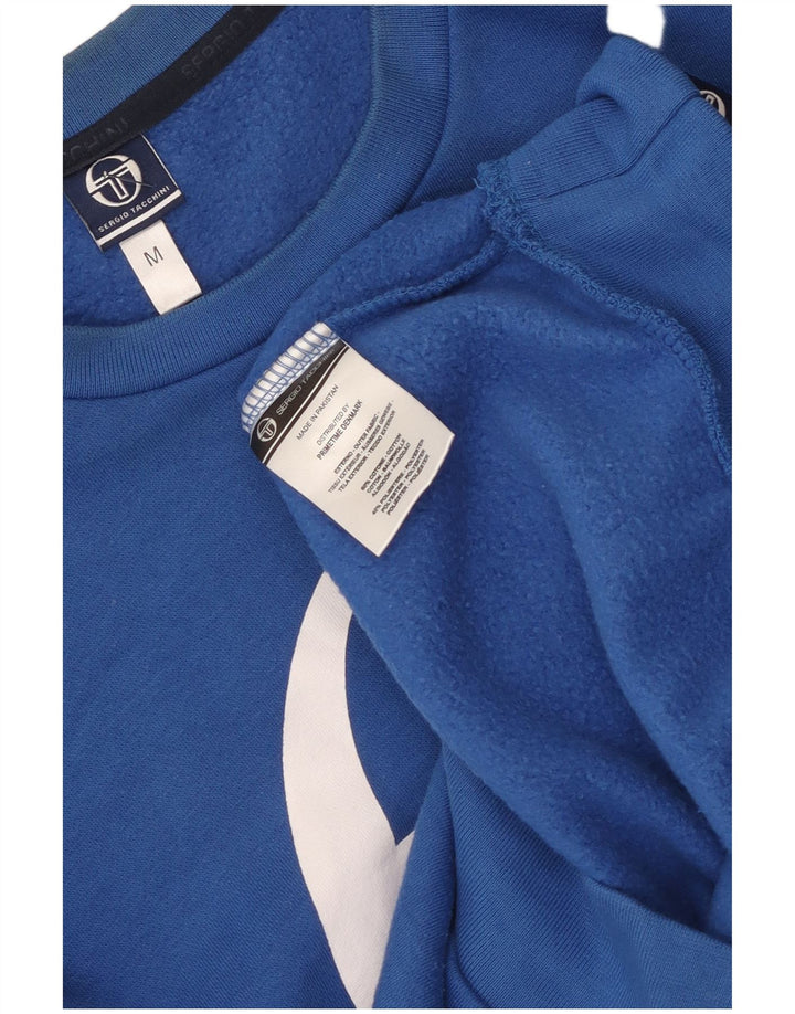 Felpa grafica da uomo Sergio Tacchini in cotone blu medio
