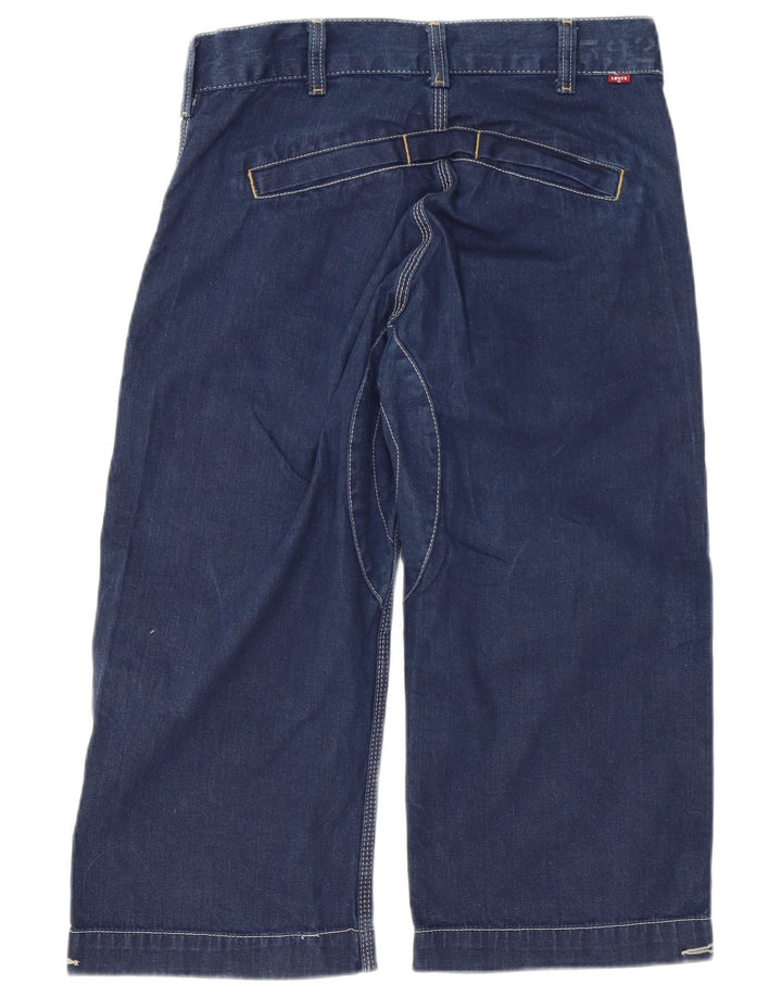 Bermuda in denim da uomo LEVI'S piccoli W29 in cotone blu