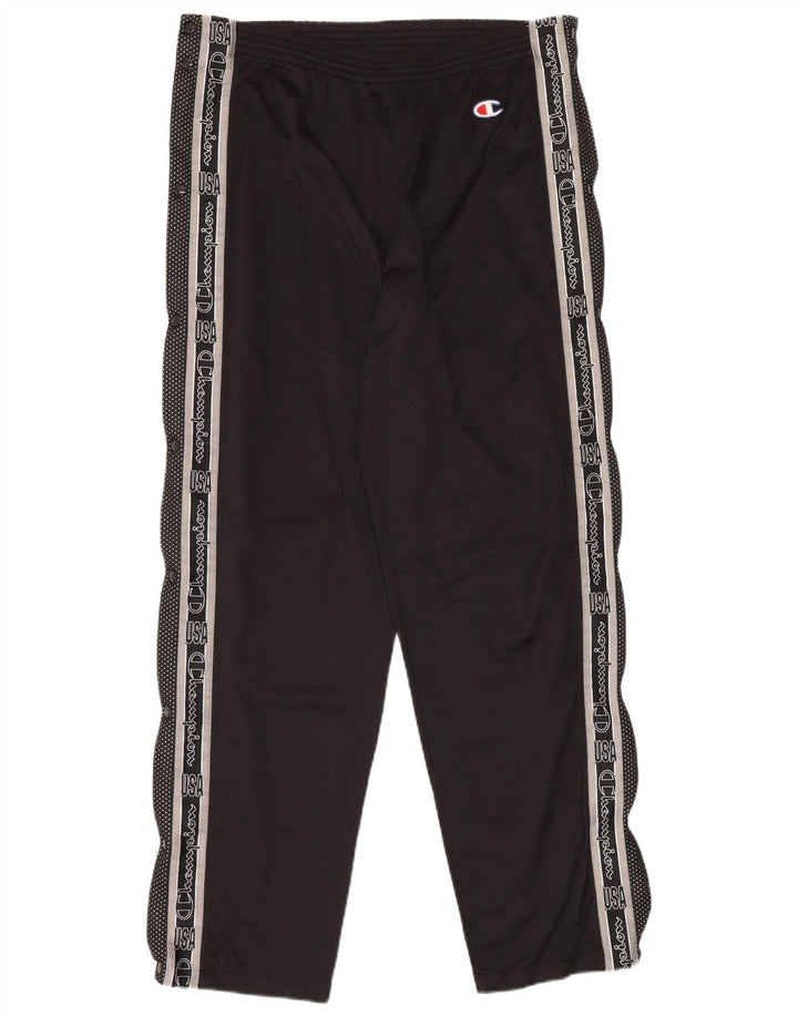Pantaloni da tuta con grafica da uomo CHAMPION XL poliestere nero