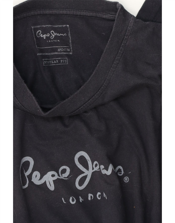 PEPE Jeans Top grafico da uomo vestibilità regolare manica lunga blu navy medio