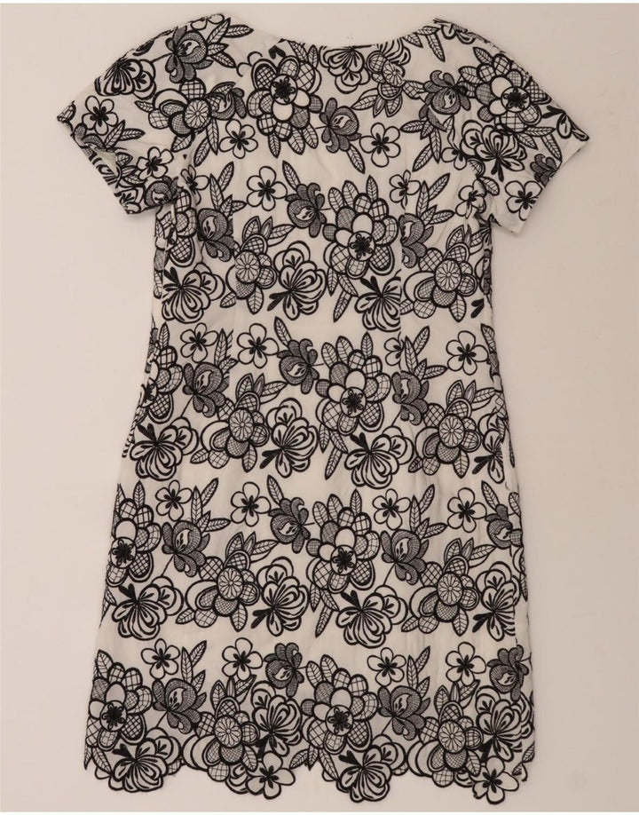 MONSOON Womens A-Line Dress UK 14 Medium White Floral Polyester Vintage Monsoon and Second-Hand Monsoon from Messina Hembry 