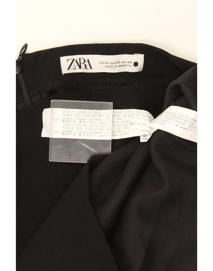 Top Zara da donna a maniche lunghe UK 6 XS poliestere nero