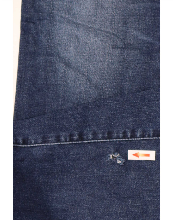 Jeans dritti sexy da donna Guess W26 L32 poliestere blu