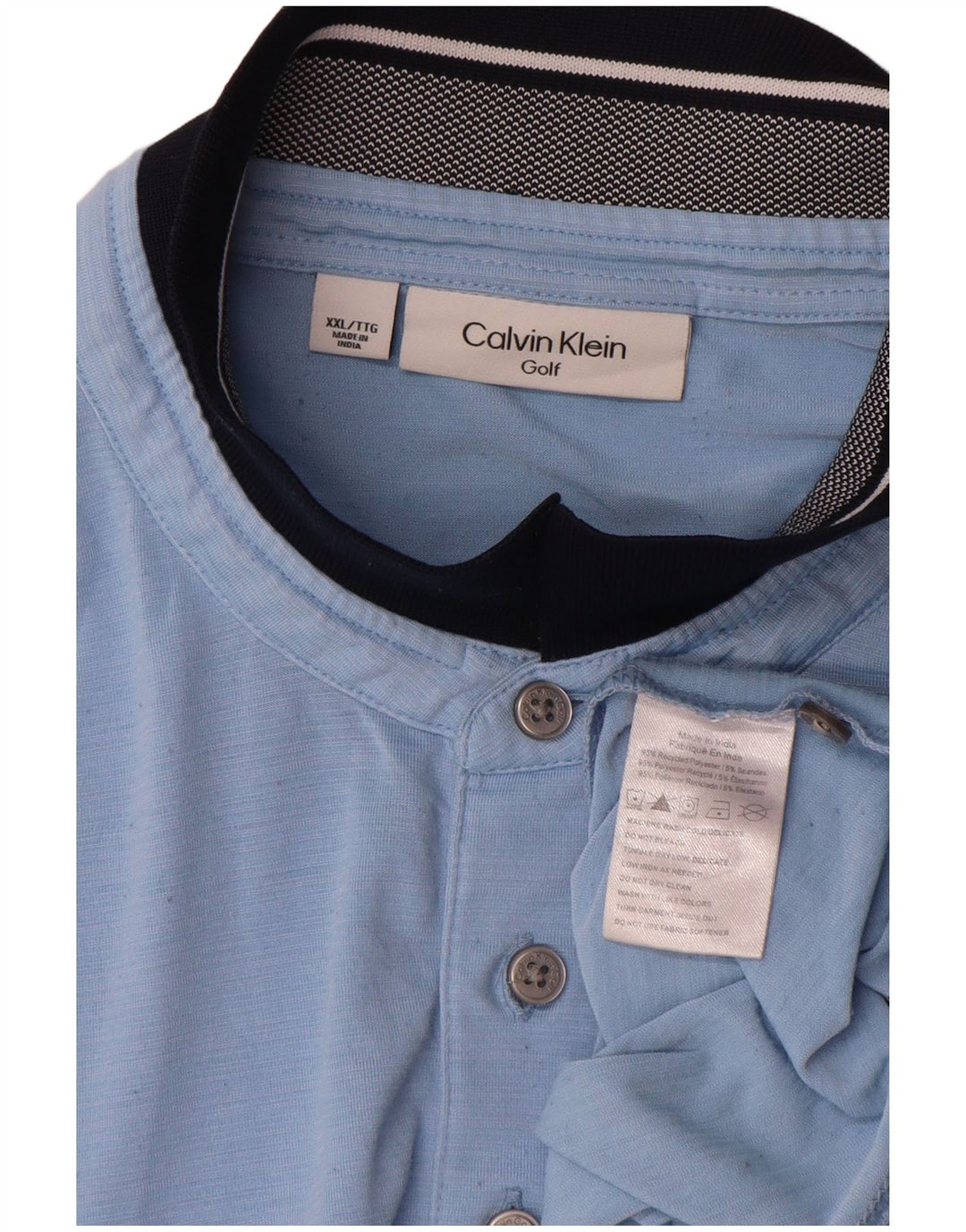 Polo da uomo Calvin Klein 2XL blu poliestere