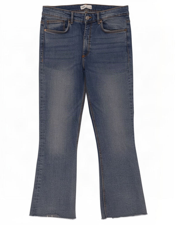 Zara Womens Flared Jeans EU 42 Large W30 L27 Blue Cotton