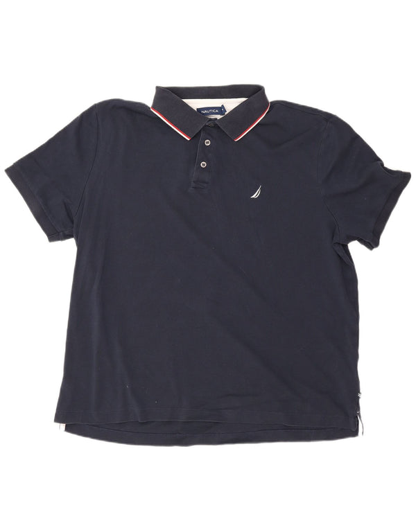 Polo da uomo Nautica XL in cotone blu navy