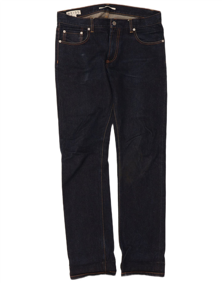 Jeans slim da donna Reiss W32 L30 cotone blu navy