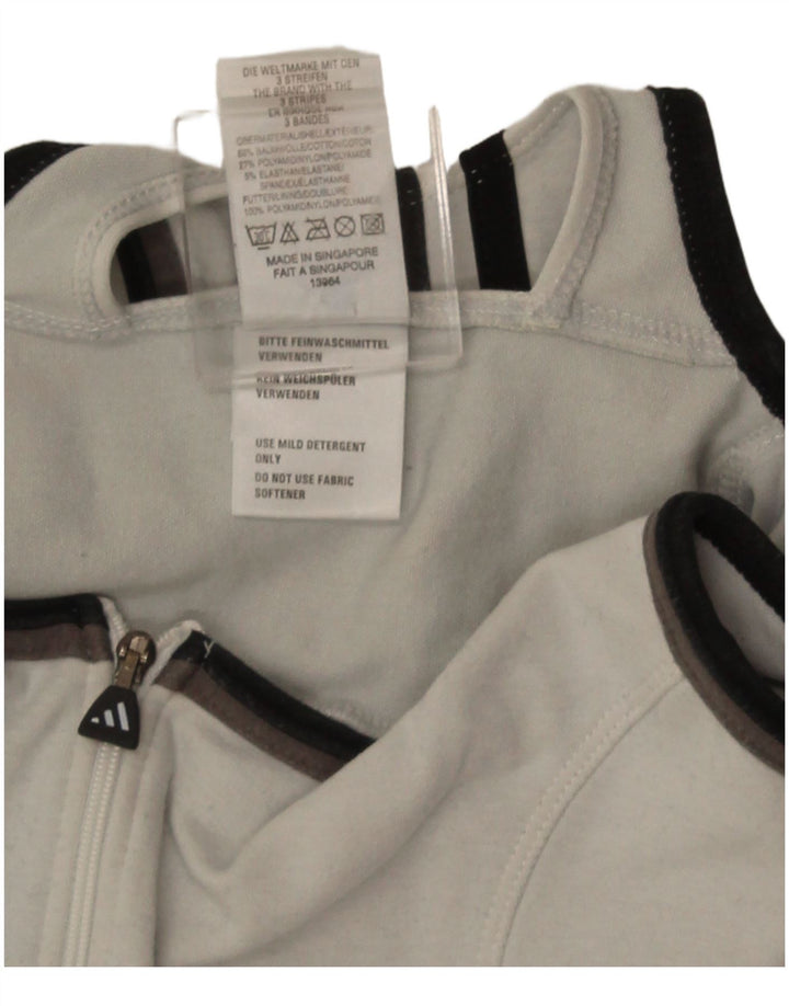 Tutina da donna Adidas UK 10 Small nera in cotone color block