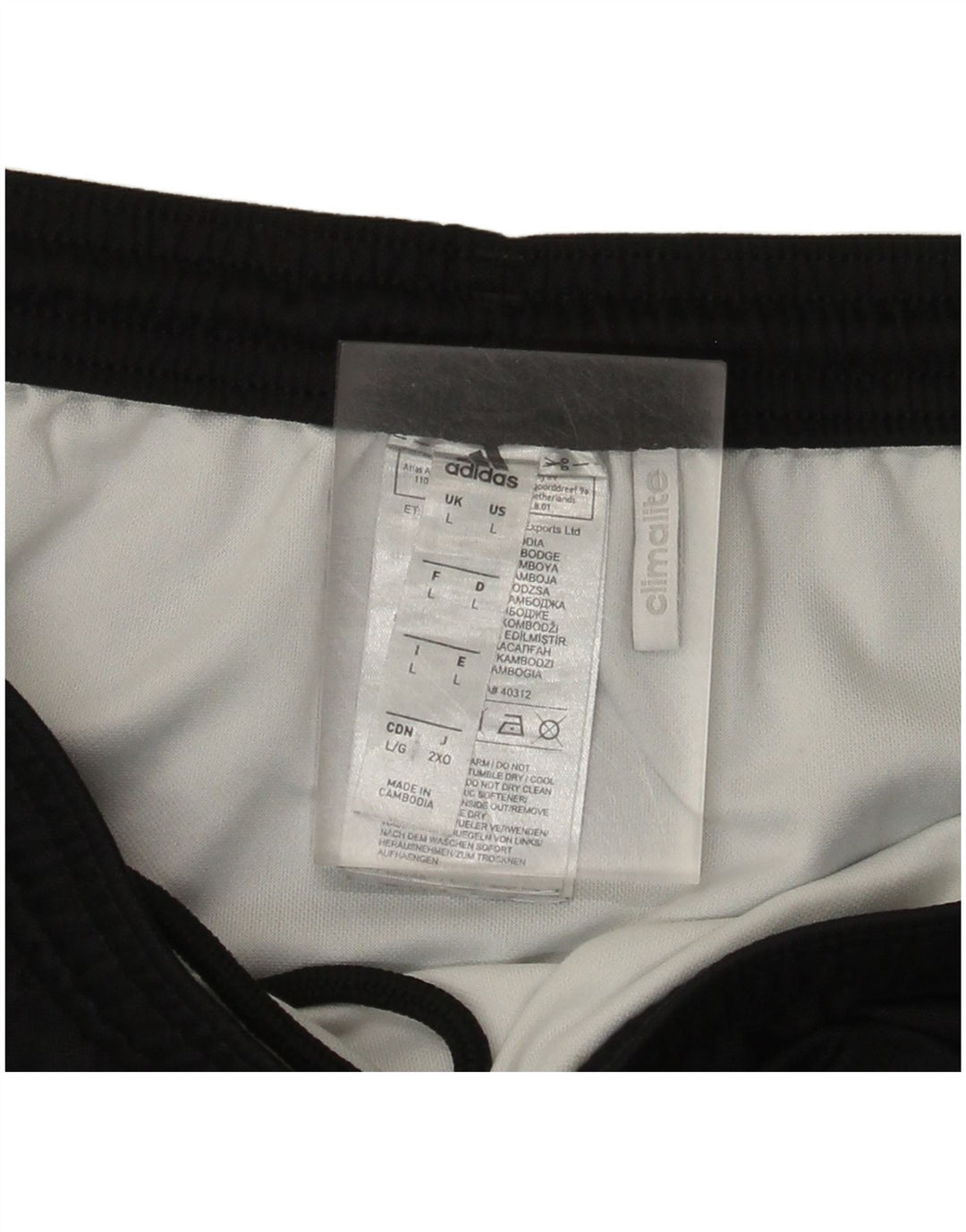 Pantaloncini sportivi Adidas Climalite da uomo grandi in poliestere nero