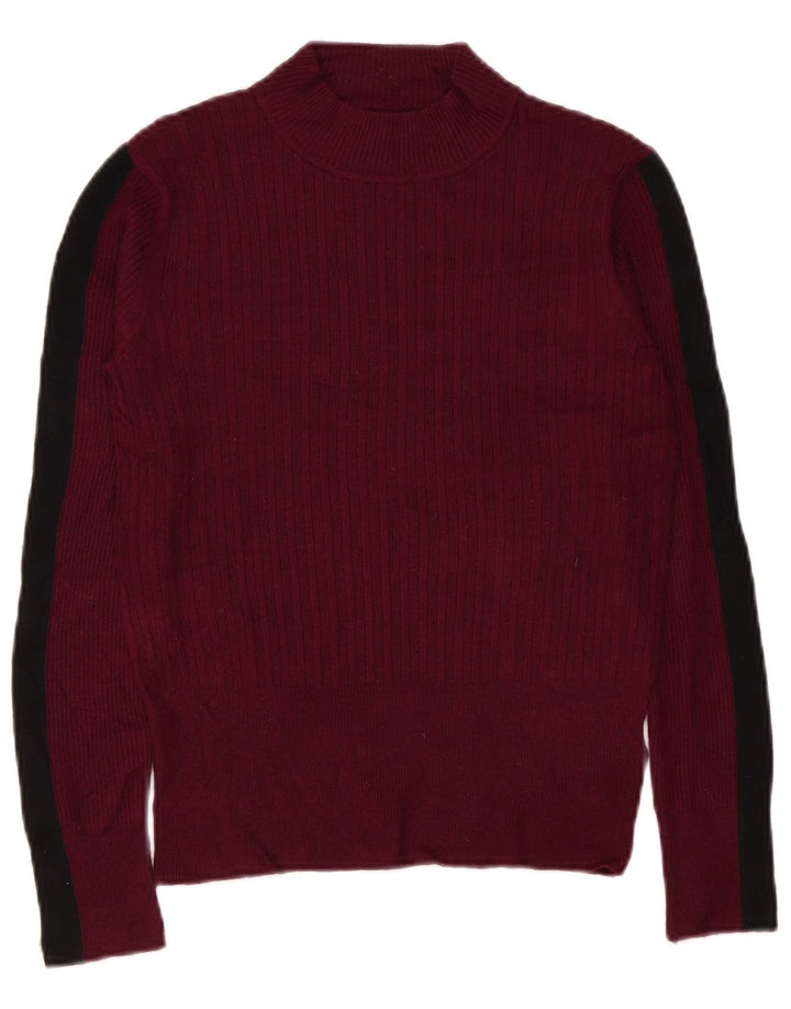 Maglione maglione a collo alto da donna Marks & Spencer UK 10 piccolo viola