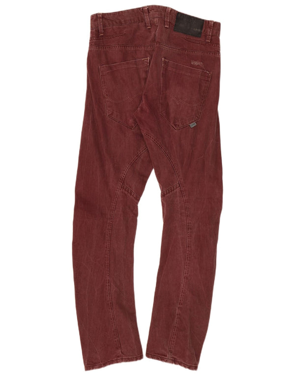 Jeans slim anti-fit da uomo Jack & Jones W32 L32 cotone bordeaux