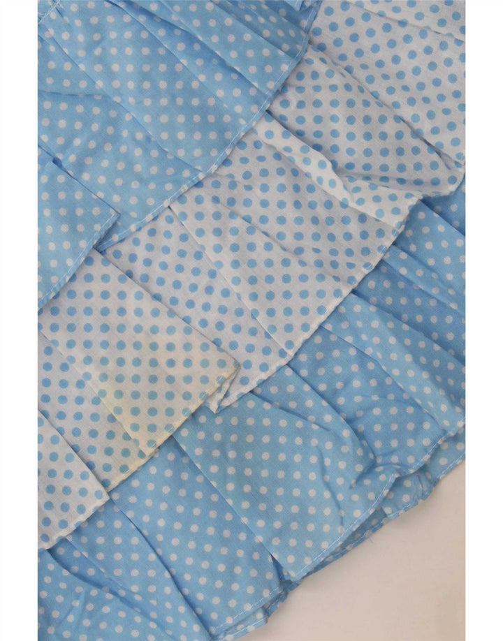 Gonna a strati vintage da donna W30 blu medio maculato