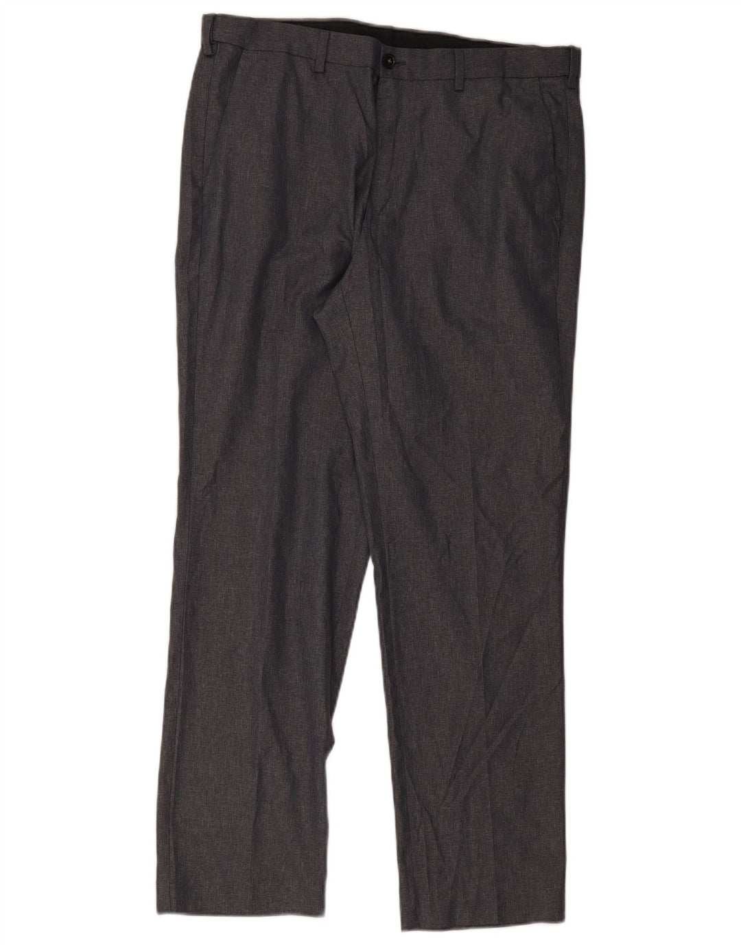 Pantaloni chino dritti da uomo Marks & Spencer W36 L30 poliestere grigio