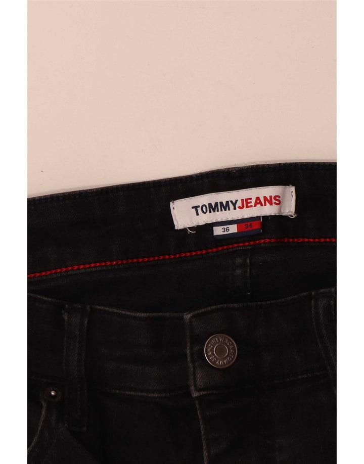 Jeans slim da uomo Tommy Hilfiger W36 L34 cotone nero
