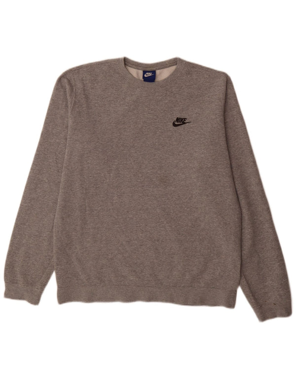 Felpa Nike Uomo Maglione Cotone Grigio Medio