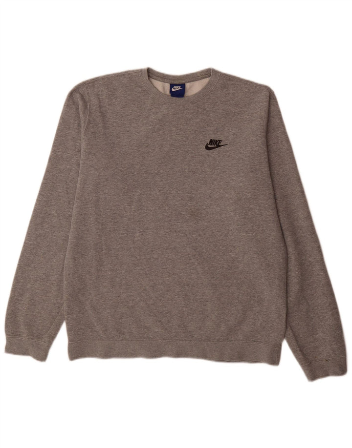 Felpa Nike Uomo Maglione Cotone Grigio Medio